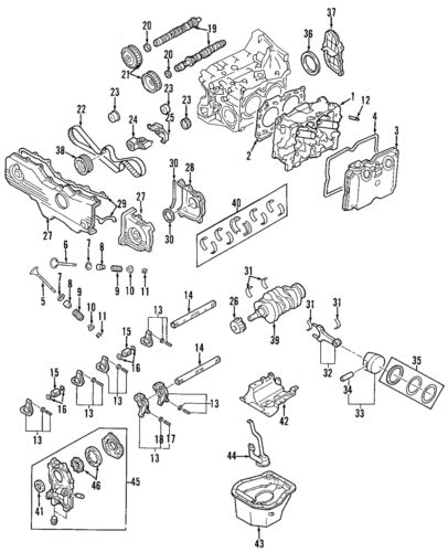 Genuine subaru lash adjuster 13234aa000