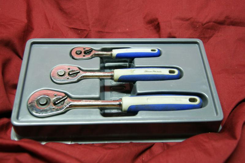 3pc blue point soft grip ratchet set in tray free shipping  nice!!