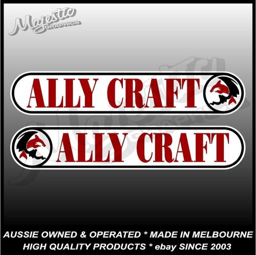 Ally craft - 455mm x 85mm x 2 - mirrored pair - boat decals