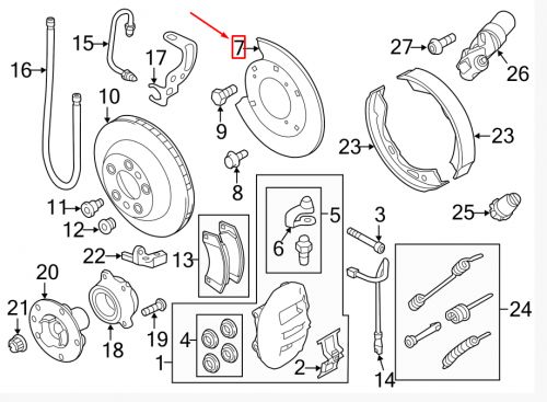 Porsche cayenne 92a rear left brake dust protection 95835280102 new original-