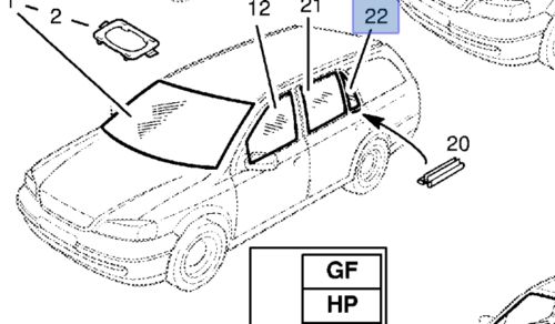 Window rear door left fixed fits opel vauxhall astra g estate f35 genuine