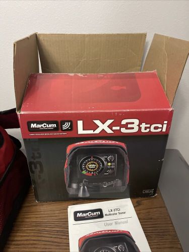 Marcum tech lx-3tci flasher high power fishing sonar system no battery