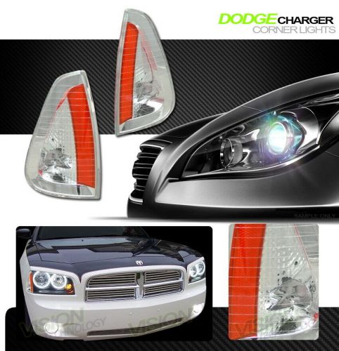 For 05/06-10 dodge charger lx chrome amber turn signal parking corner light lamp