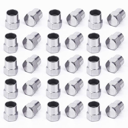 100pcs chrome plated car truck auto wheels tire valve stem-cap lid air dust cove