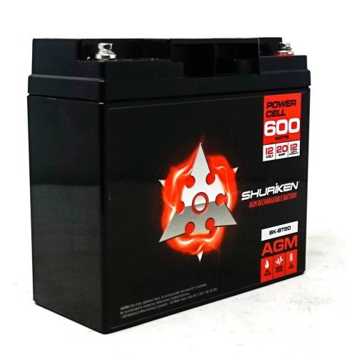 Shuriken [sk-bt20] 600w 20-amp hours car audio cap agm 12v power cell battery