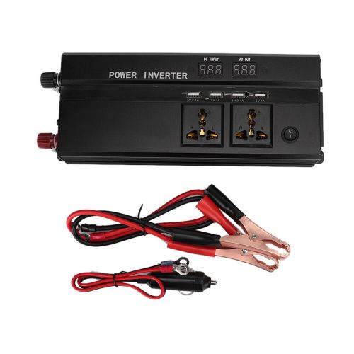 4000w dc 12/24v to ac 220v lcd display car modified sine wave power inverter