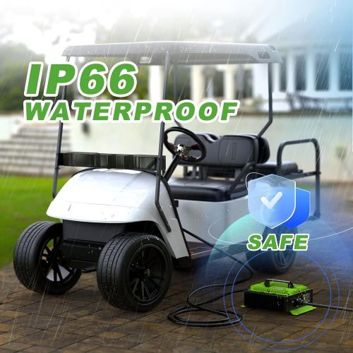 Golf cart charger for ezgo txt 36v,18a fast charge, auto charge, ip66 waterproof