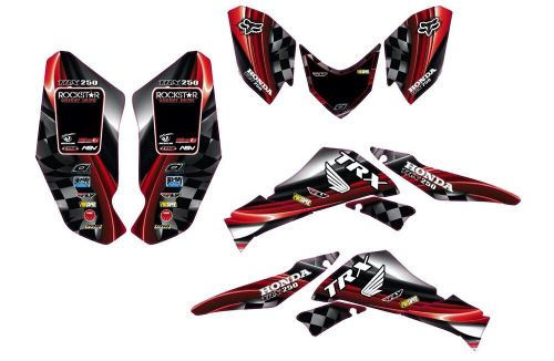 Fit honda trx 250ex 250x graphics decal kit 2006 - 2018 graphic kit stickers