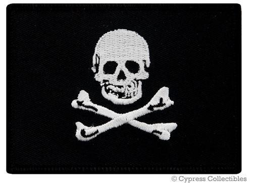 Poison biker patch flag skull & crossbones jolly roger applique edward england