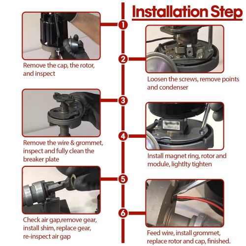 Electronic ignition conversion kit fits for delco 8 cylinder 1181 ignitor kit