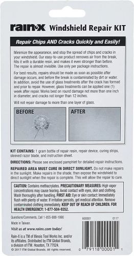 Rain-x 600001 windshield repair kit