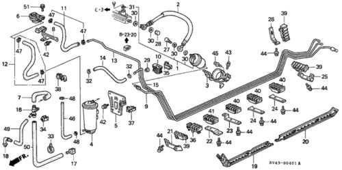 Genuine honda tube canister 17372-sv1-l00