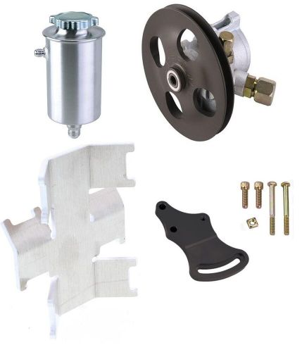 Power steering pump / reservoir tank / tank mount / block mount combo kit