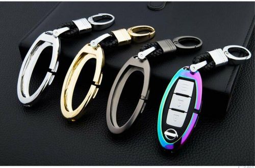 Metal car remote key case cover shell key chain hook for nissan infiniti vehicle