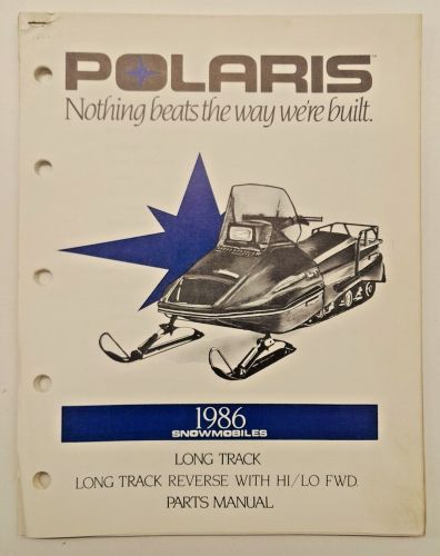 Vintage 1986 polaris snowmobile parts book manual - not a copy! - long track