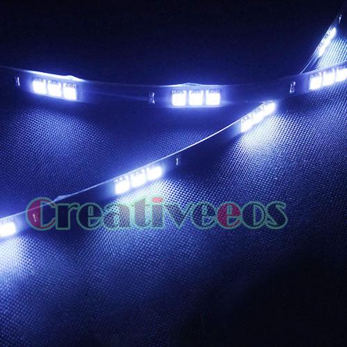 2* 90cm 5050 smd car 12v flexible strip led light white