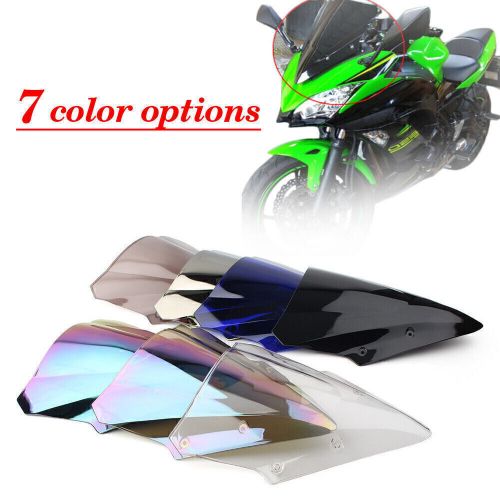 For kawasaki ninja 650 ex650 er6f 17-19 sliver windscreen windshield dual bubble