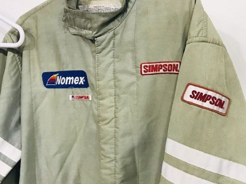 Simpson large double layer 2 piece fire suit dirt late model imca race car