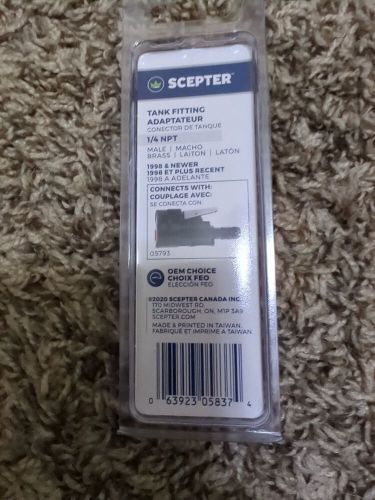 Scepter 05837 1/4&#034; npt male brass tank connector #1 new free shipping