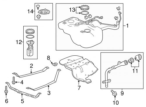 Genuine honda fuel pump assembly 17045-tz5-a11