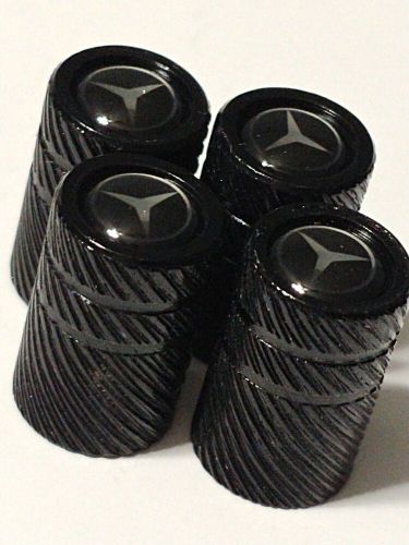 4 pc auto tire valve stem caps air dust covers car mercedes wheels black silver