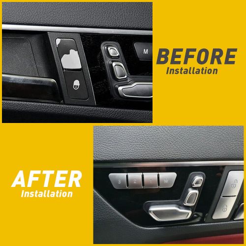 Door seat adjust button cover switch trim silver for mercedes benz ml 2012-2015