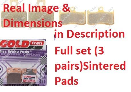 Real & front motorbike sintered brake pads for honda vfr 400 rl (nc 30) 1990