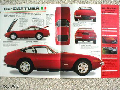 1969/ 1970 / 1971 / 1972 ferrari daytona 365 imp brochure: gtb/4