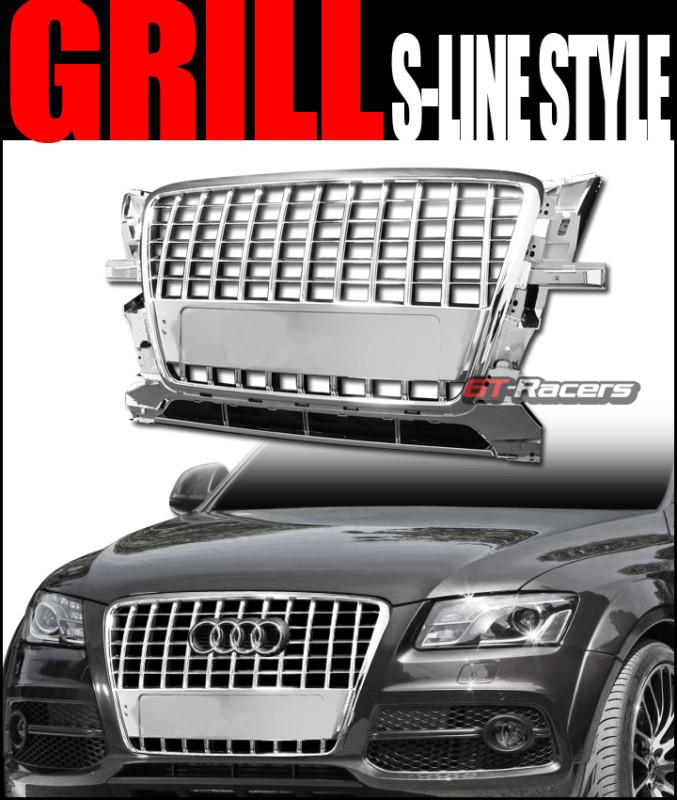 Chrome sport luxury style front hood bumper grill grille 2008/2009-2011 audi q5