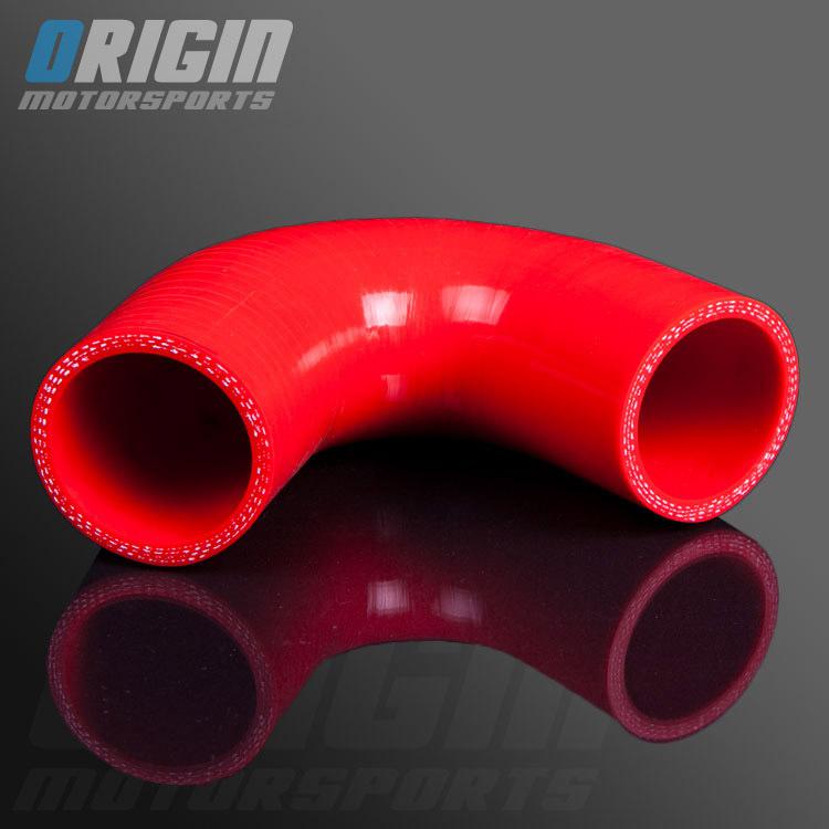 Red 2" to 2" 135 degree turbo intercooler silicone elbow hose pipe 3ply id:51mm