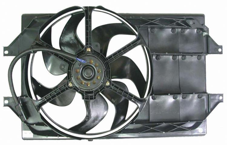 Ac condenser and radiator cooling fan 1996-2000 chrysler sebring 2dr 2.4l 2.5l
