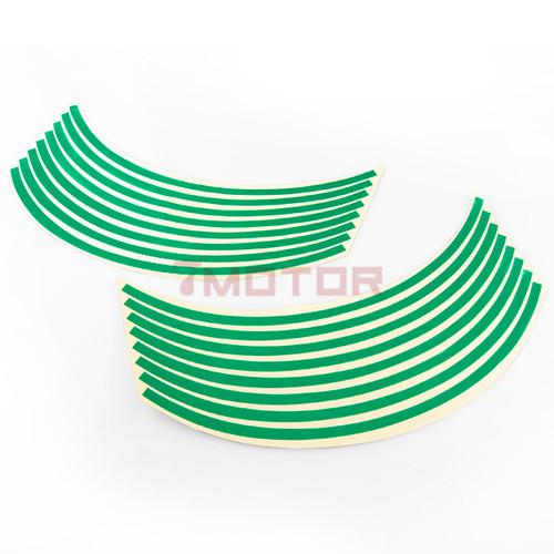 New for green reflective rim tape wheel stripe trim car bike motorcyle decal 