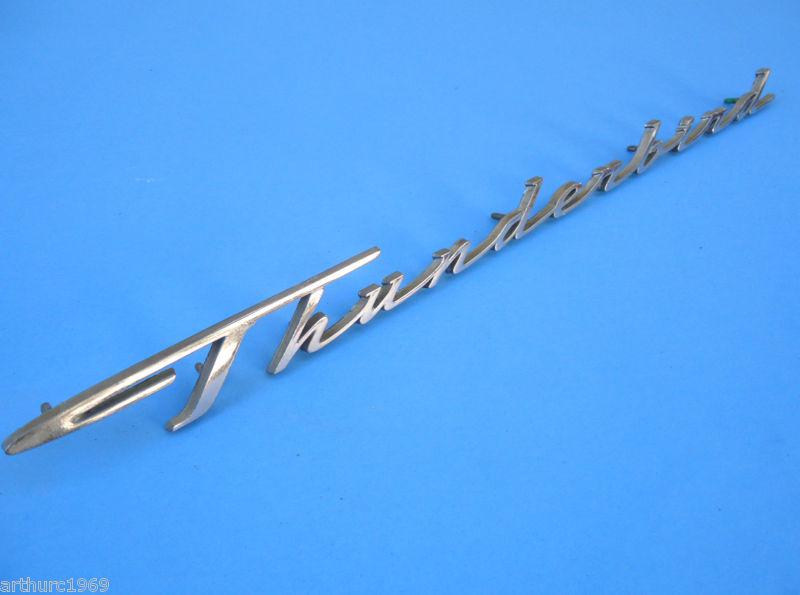 Thunderbird fender emblem 1960's 1964  ford thunderbird oem script emblem 