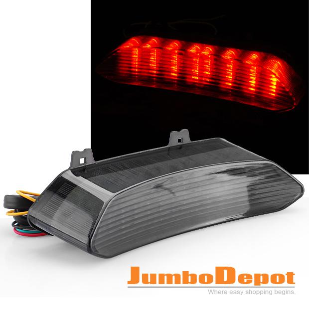 Smoked integrated led bright taillight turn signals hot fit yamaha yzf r1 02 03