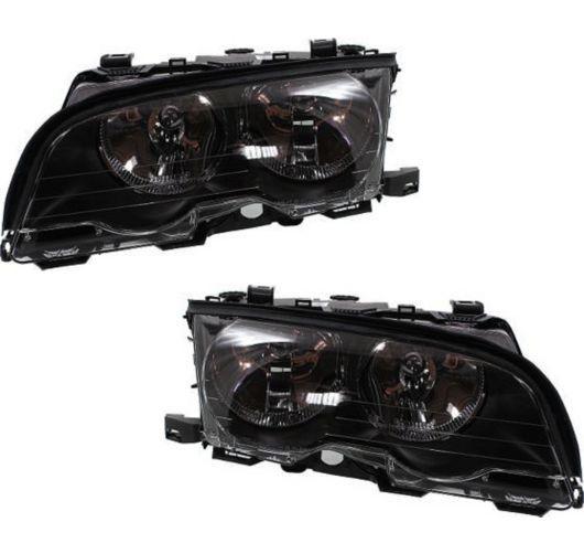 New headlights headlamps lh & rh pair set of 2 halogen coupe body kit 99-01 bmw