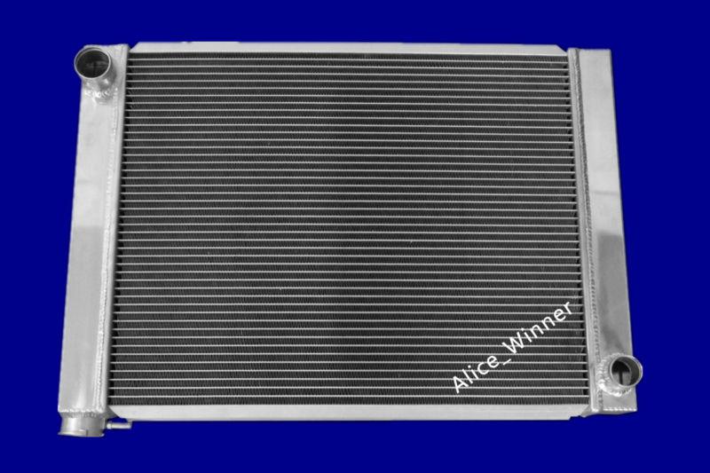 Daul core universal aluminum radiator for gm mopar 19" x 28" inch