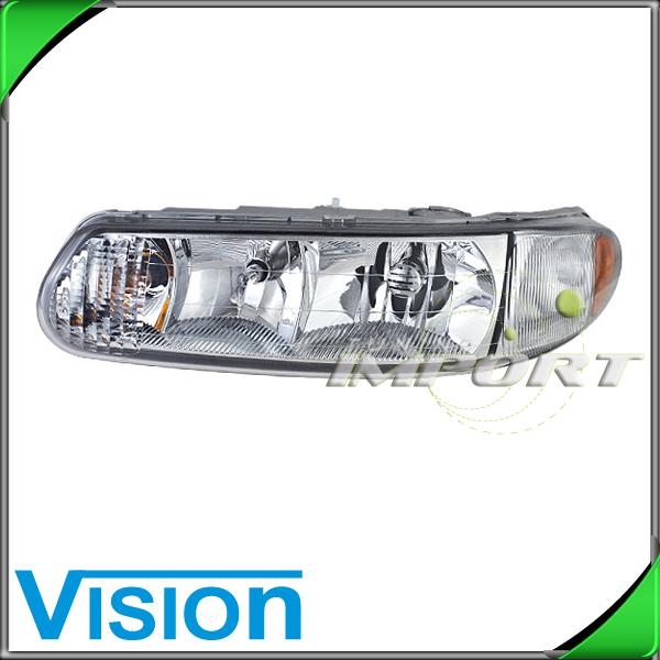 Driver side left headlight lamp 97-04 buick century custom limited w/o corner