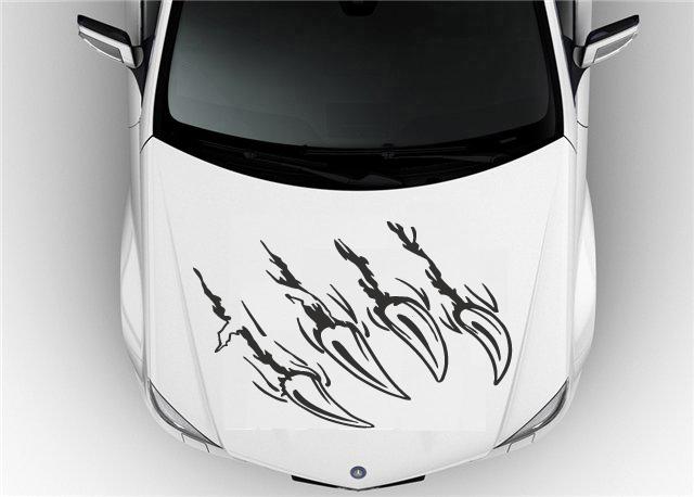 Hood car vinyl decal art sticker graphics eagle claws rip s8335