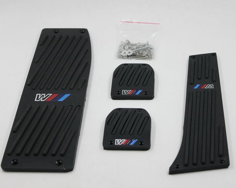 Aluminum fuel brake foot rest mt pedals for bmw e90 e93 e87 e92 e93 e46 m3 black