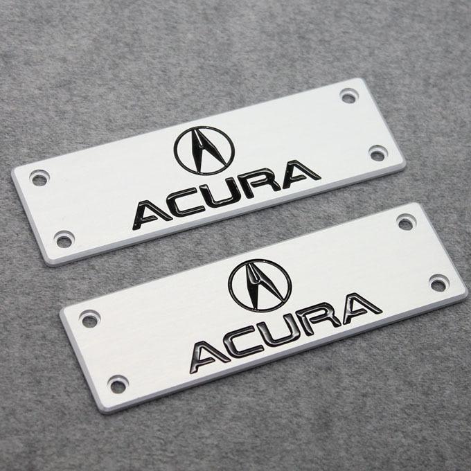 2x car floor mat badge carpet emblem fit for acura rlx tl tsx ilx zdx mdx rdx