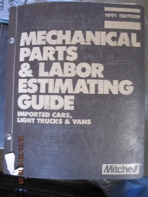 Mitchell 1991 mechanical parts & labor estimating guide imported cars & trucks