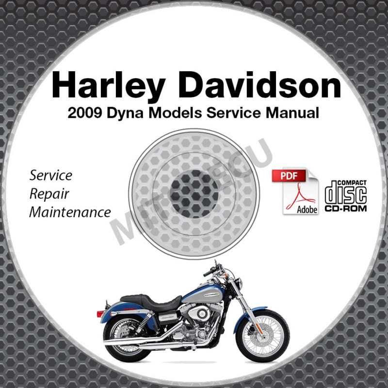 2009 harley davidson dyna models fxd super glide service manual cd repair bob