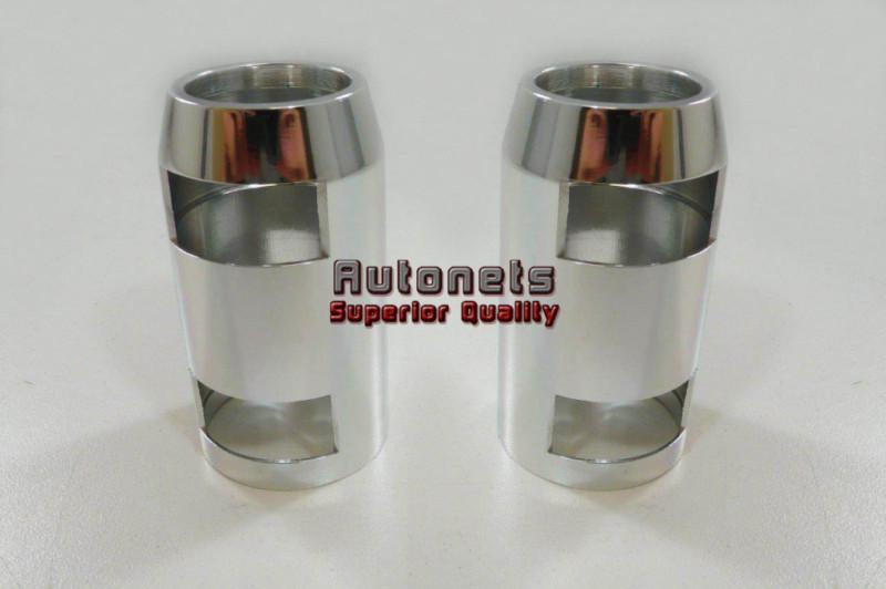 Polished aluminum heater hose end caps 3/4" universal fit hot rat rod