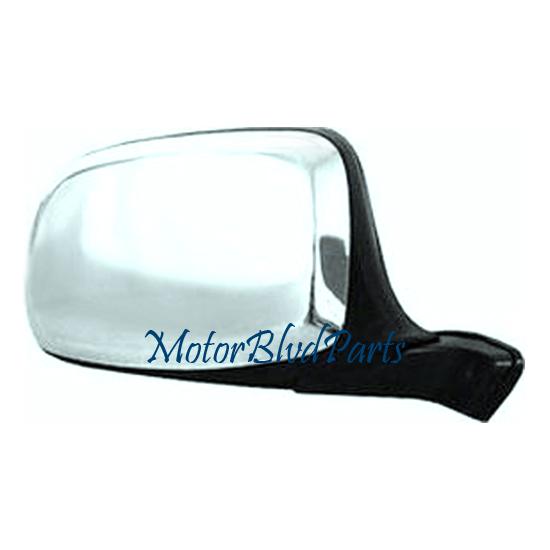 92-98 ford pickup/bronco manual mirror black/chrome rh