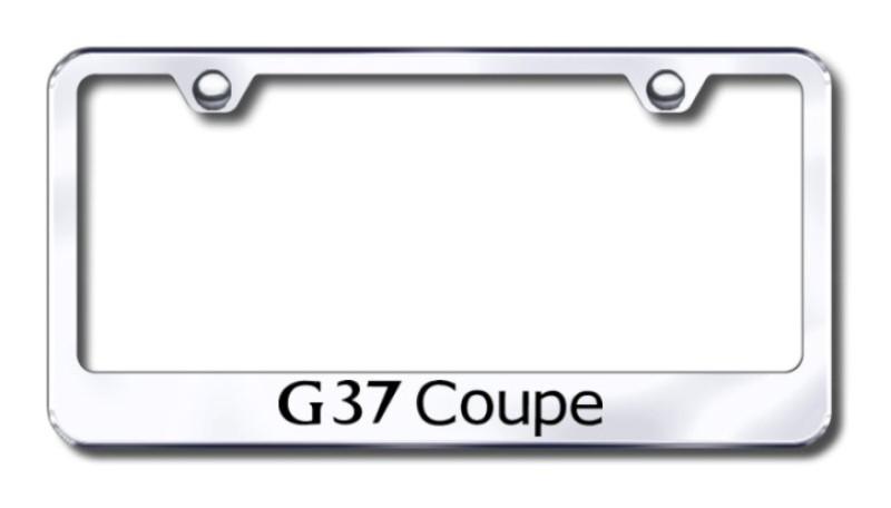 Infiniti g37 coupe  engraved chrome license plate frame -metal made in usa genu