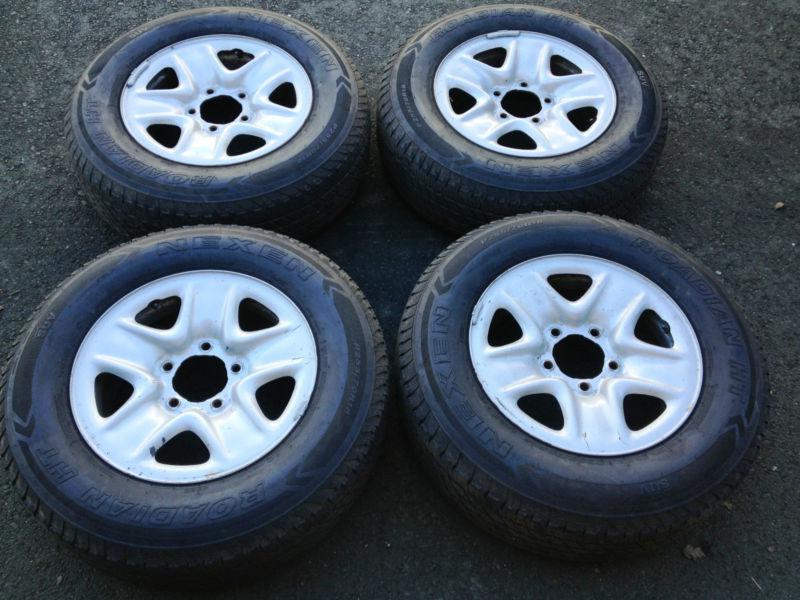 Four 07-12 toyota tundra factory 18 steel wheels tires oem 08-12 sequoia 