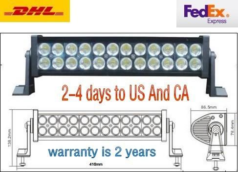 14." 72w spot flood combo led alloy work light bar 4wd boat ute driving atv lamp