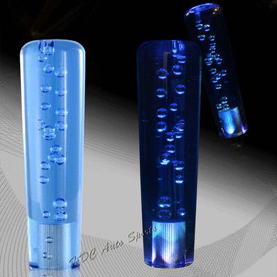 Universal 150mm blue bubble 7 color led gear stick shift shifter screw on knob