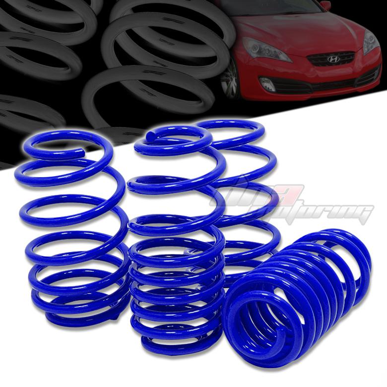 09-13 coupe l4/v6 1.5" drop suspension blue racing lowering spring 295f/245r lb