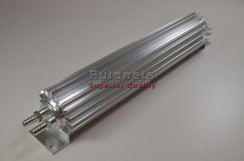 15" dual pass aluminum finned transmission oil cooler universal fit